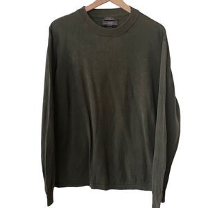 CEZANI Mens  Green Crewneck Sweater XL‎ Silk Blend